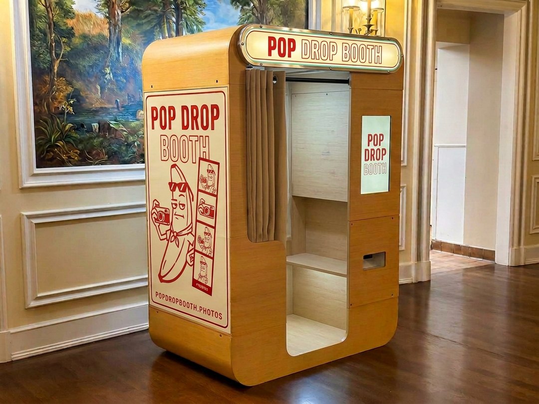 The POP DROP booth set up at an event